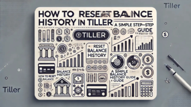 how to reset balance history tiller
