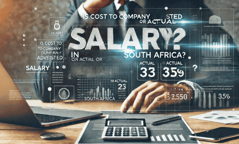 is cost to company advertised or actual salary south africa