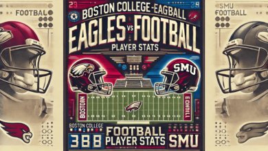 boston college eagles football vs smu football match player stats