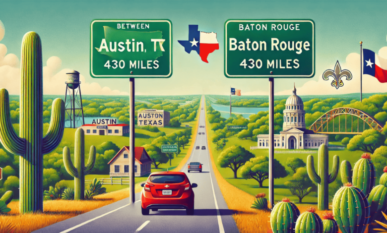 how many miles from austin to baton rouge